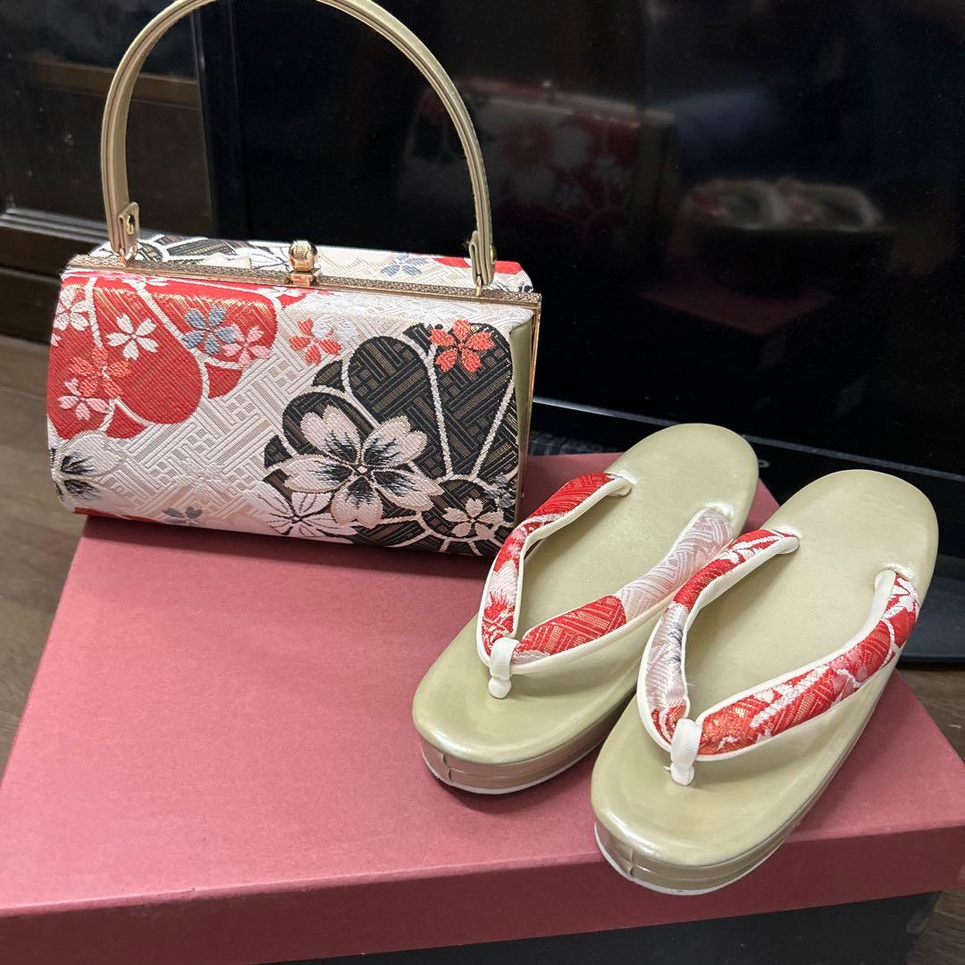 和装用バッグと草履のセット美品