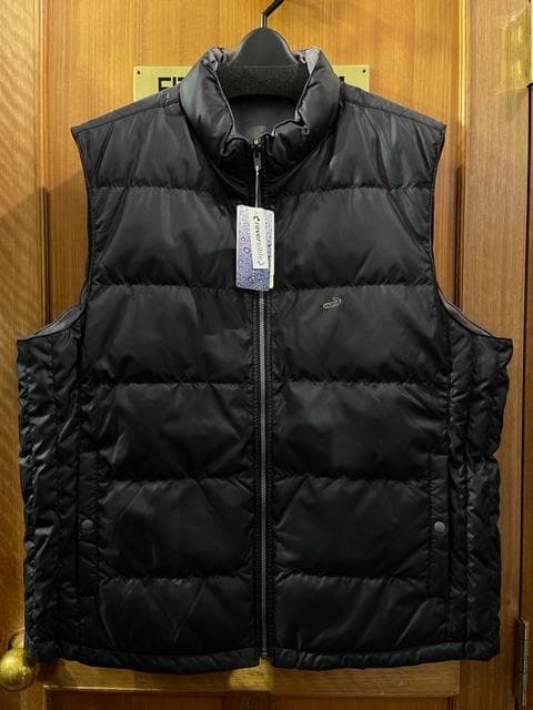 【タグ1.5万円/半額以下/2L/新品/ 黒】ダウンベスト リバーシブル 防寒