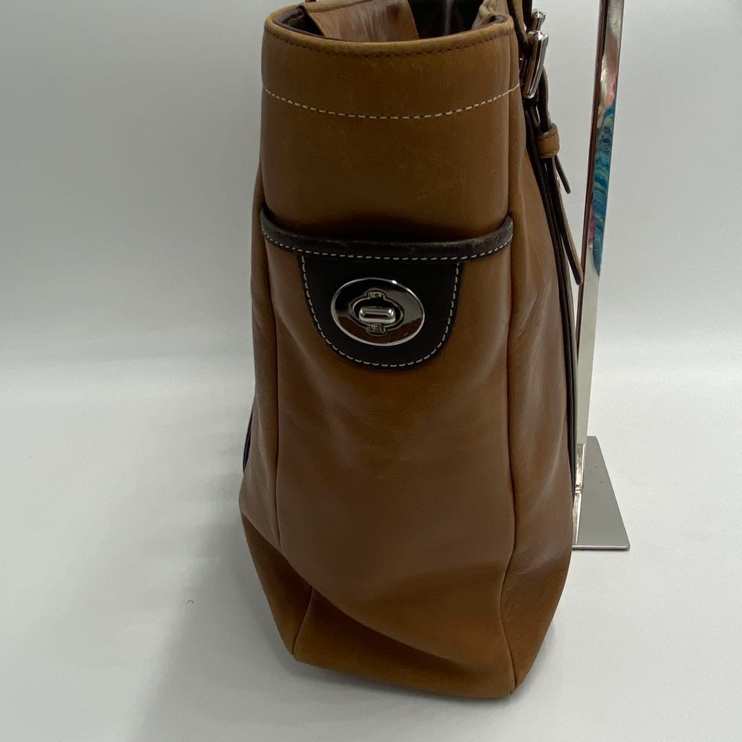 COACH コーチトートバッグ 5128 ブラウン 大容量 A4 レザー