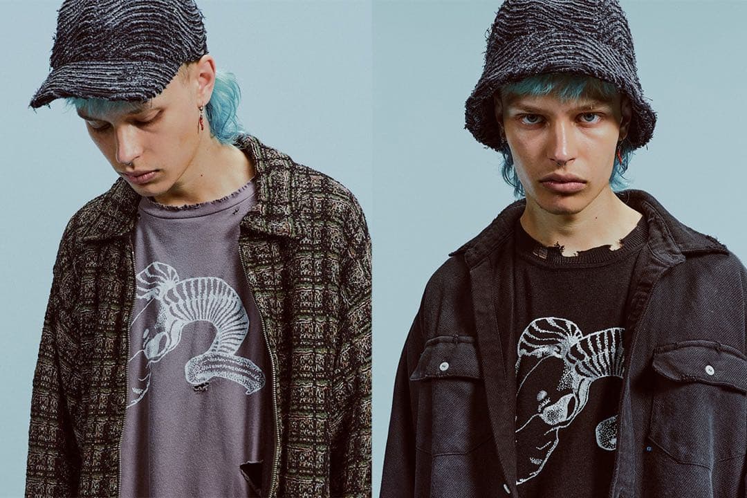 MYne × CA4LA wave denim hat バケハ　ミハラヤスヒロ