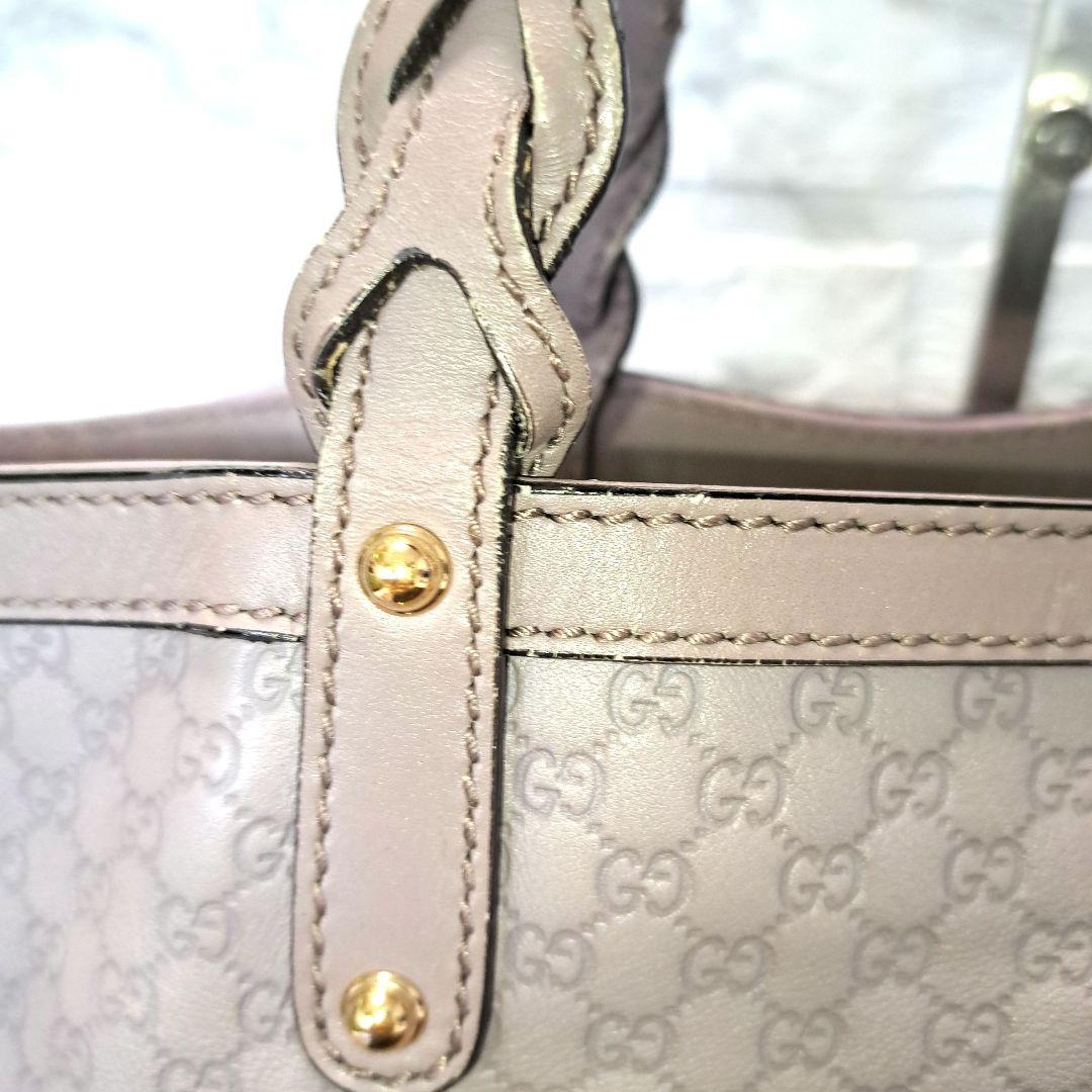 ✨️美品✨️ GUCCI グッチ GG マイクロシマ ポーチ付 バックラベンダー