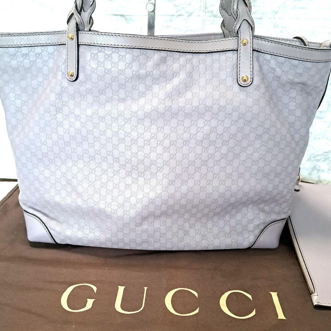 ✨️美品✨️ GUCCI グッチ GG マイクロシマ ポーチ付 バックラベンダー