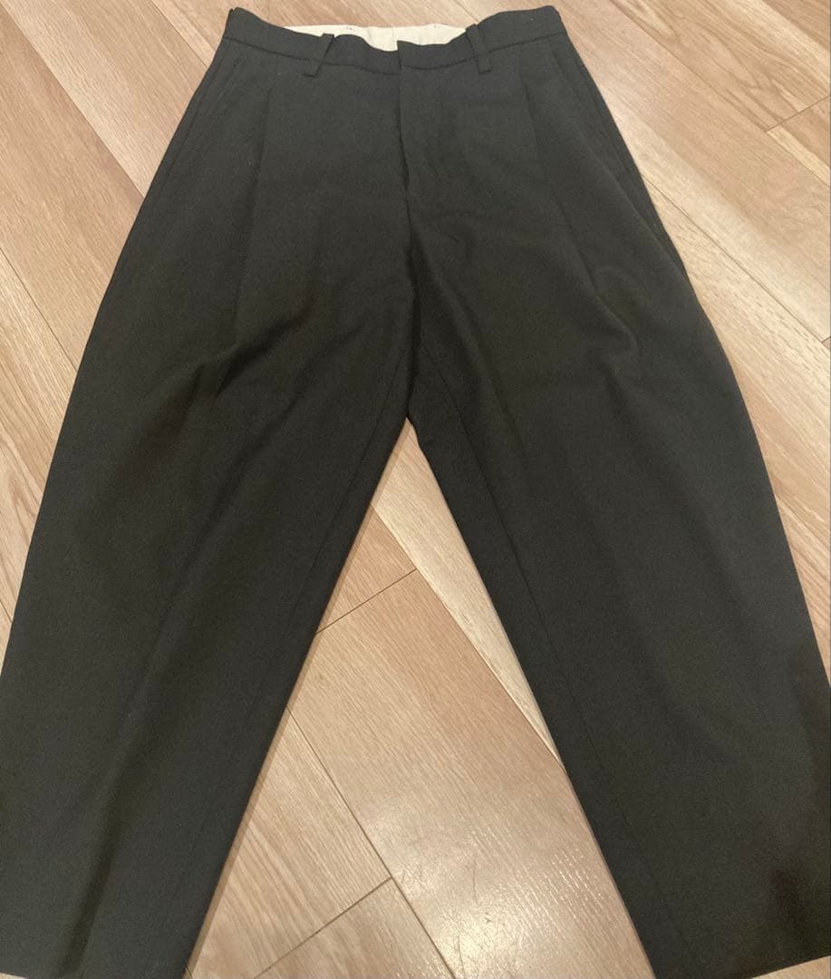 【即発送】URU 1TUCK PANTS /WOOL SERGE