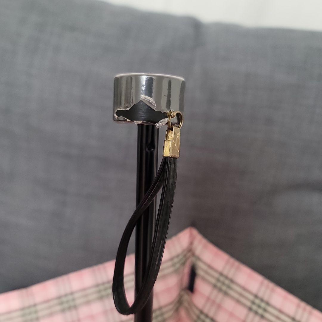 BURBERRY 折りたたみ傘 ピンク チェック柄