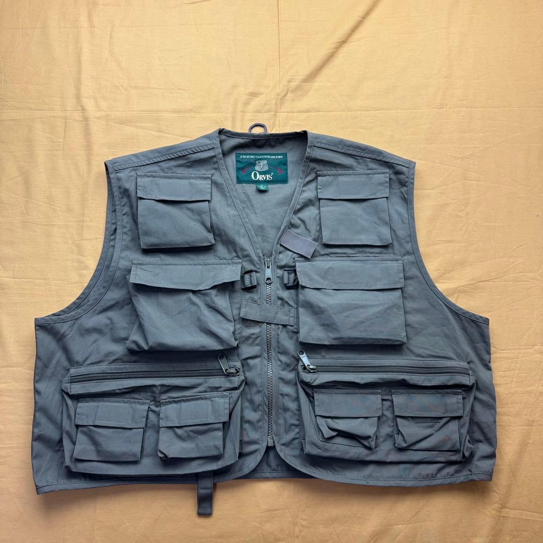 美品　ORVIS Fishing Vest フィッシングベスト　カーキ　Lサイズ