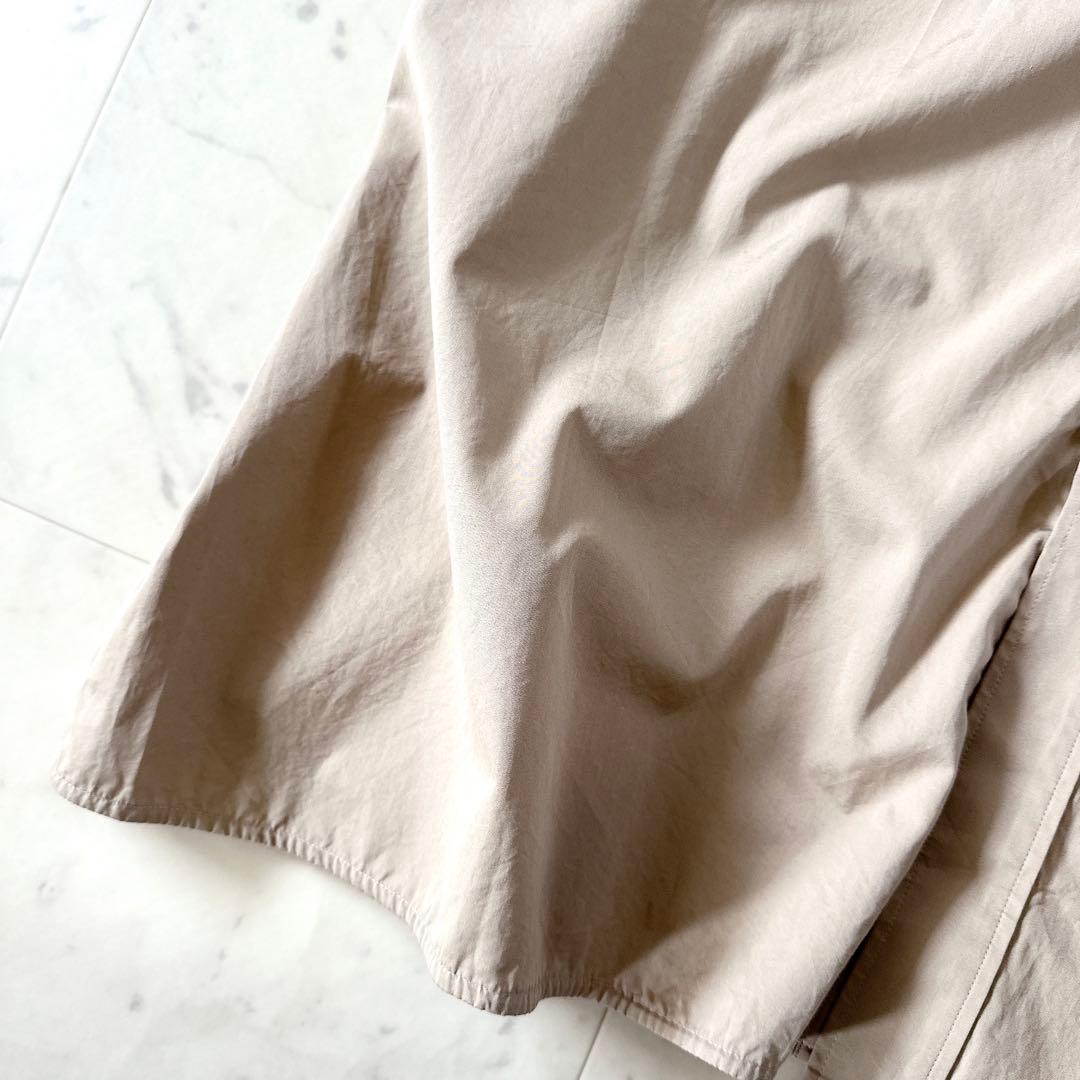 極美品♪ティッカ テントシャツワンピース バンドカラー ロングシャツワンピース
