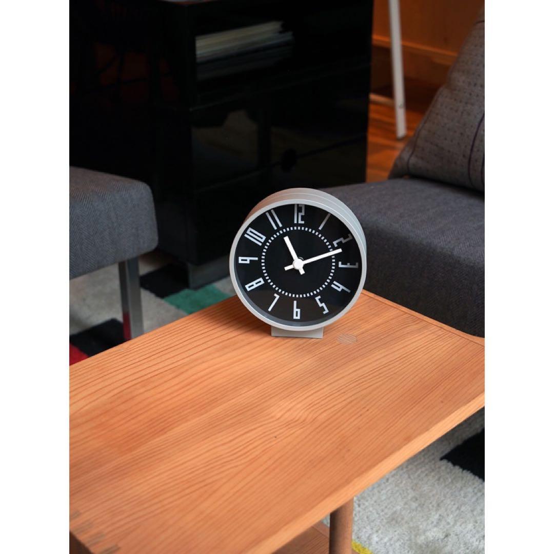 Lemnos レムノス　eki clock s ブラック 置時計