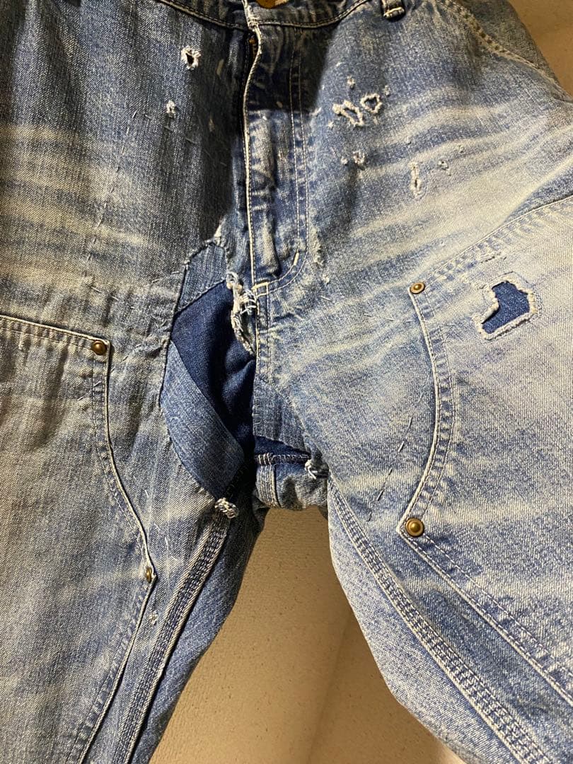 SAINT MXXXXXX セントマイケルダブルニーデニムパンツXL