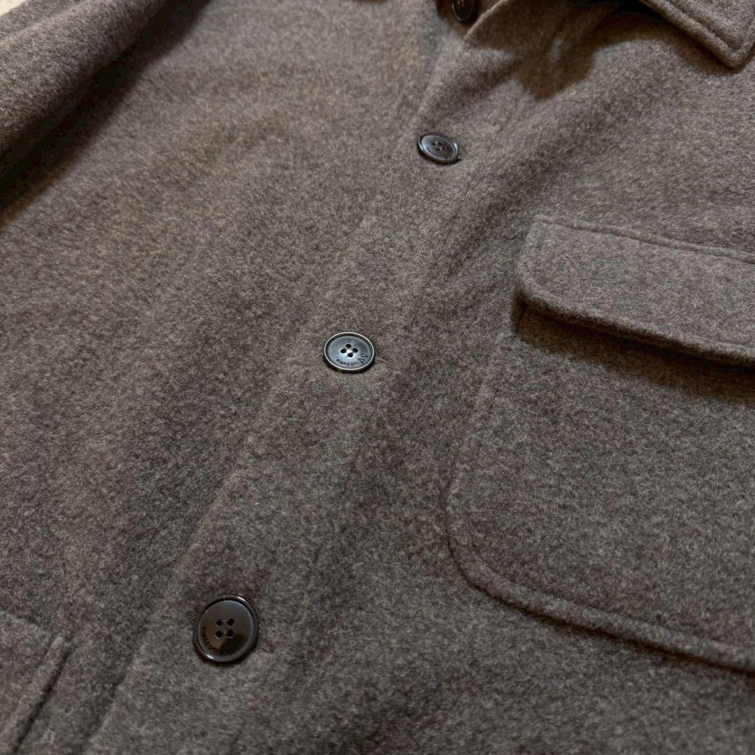 manzoni24 ジャケット ウール グレー ストラスブルゴ 干場義雅46
