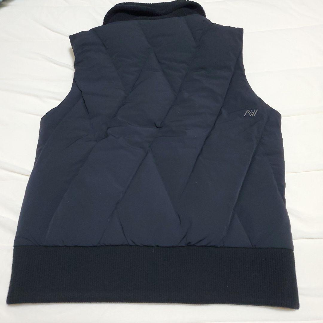anew golfブラックジップアップベスト レディース