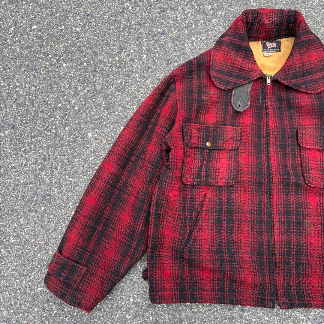 右*肘様 50s Woolrichマッキーノジャケット ハンティングジャケットU