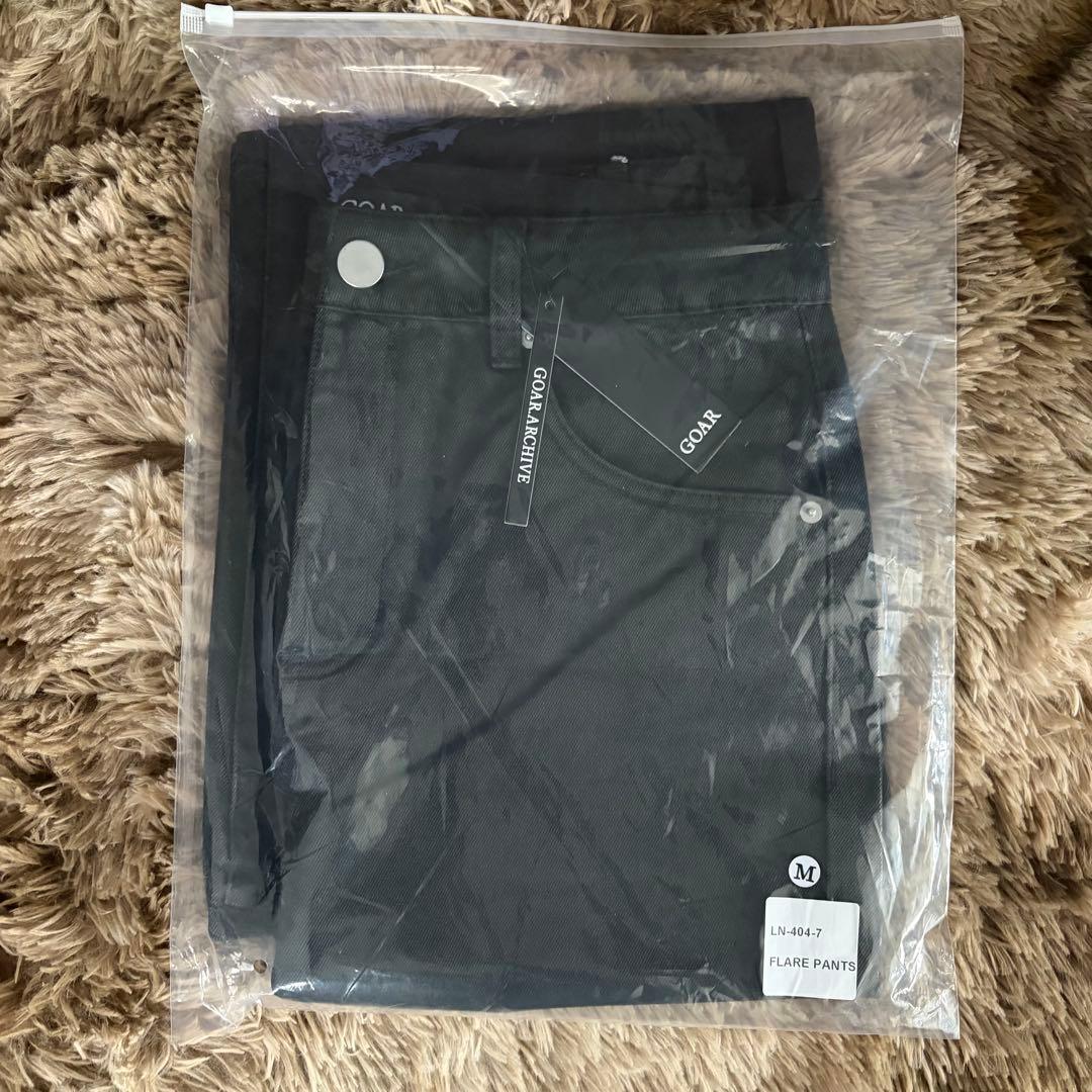 goar.archive strapped pants フレアデニム opium