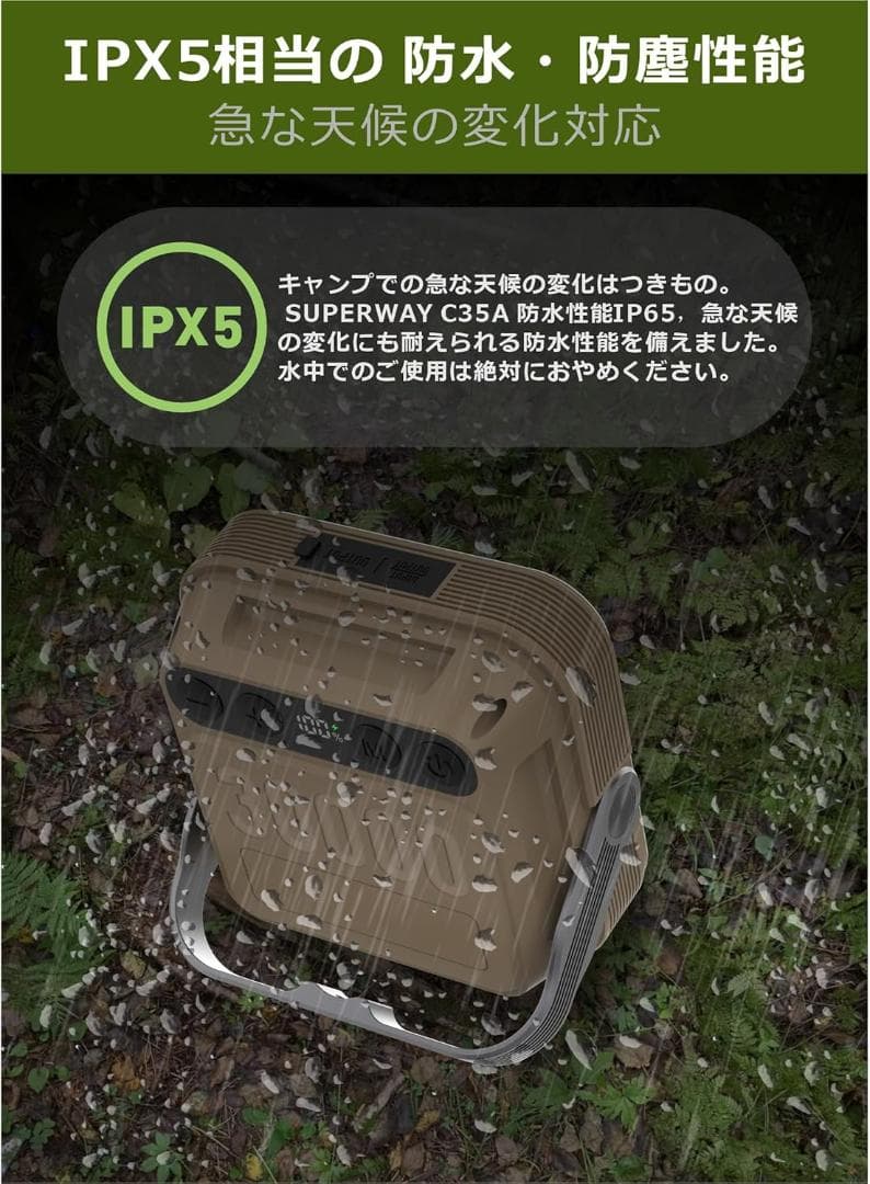 30000mAh led ランタンQC 3.0/22.5W 　1600ルーメン
