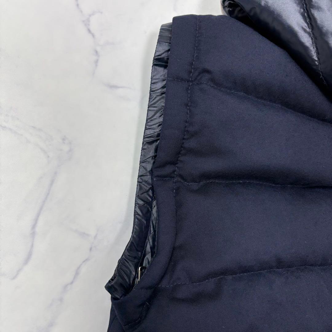 正規品 MONCLER モンクレール ウール ダウンベスト メンズ フード 1