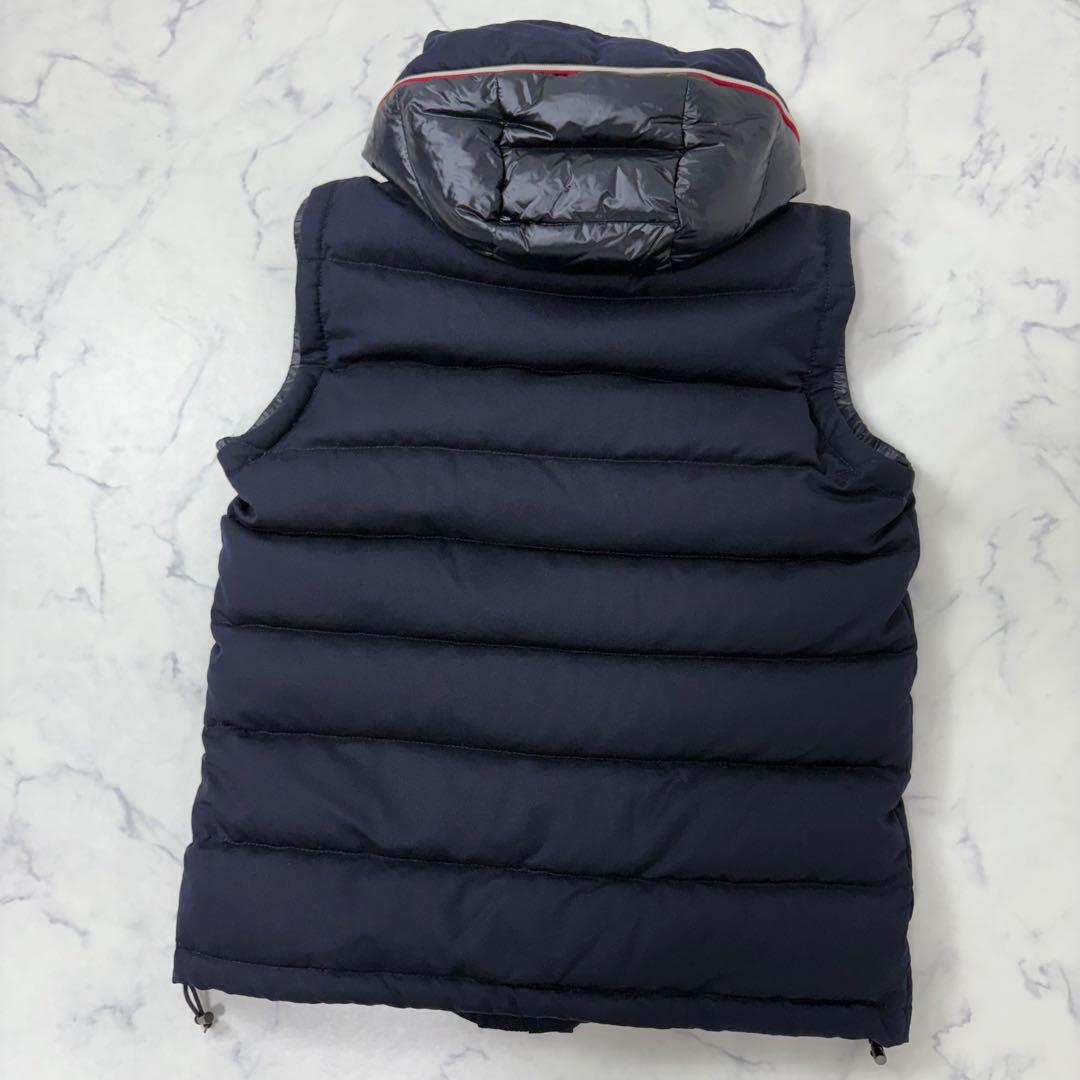 正規品 MONCLER モンクレール ウール ダウンベスト メンズ フード 1