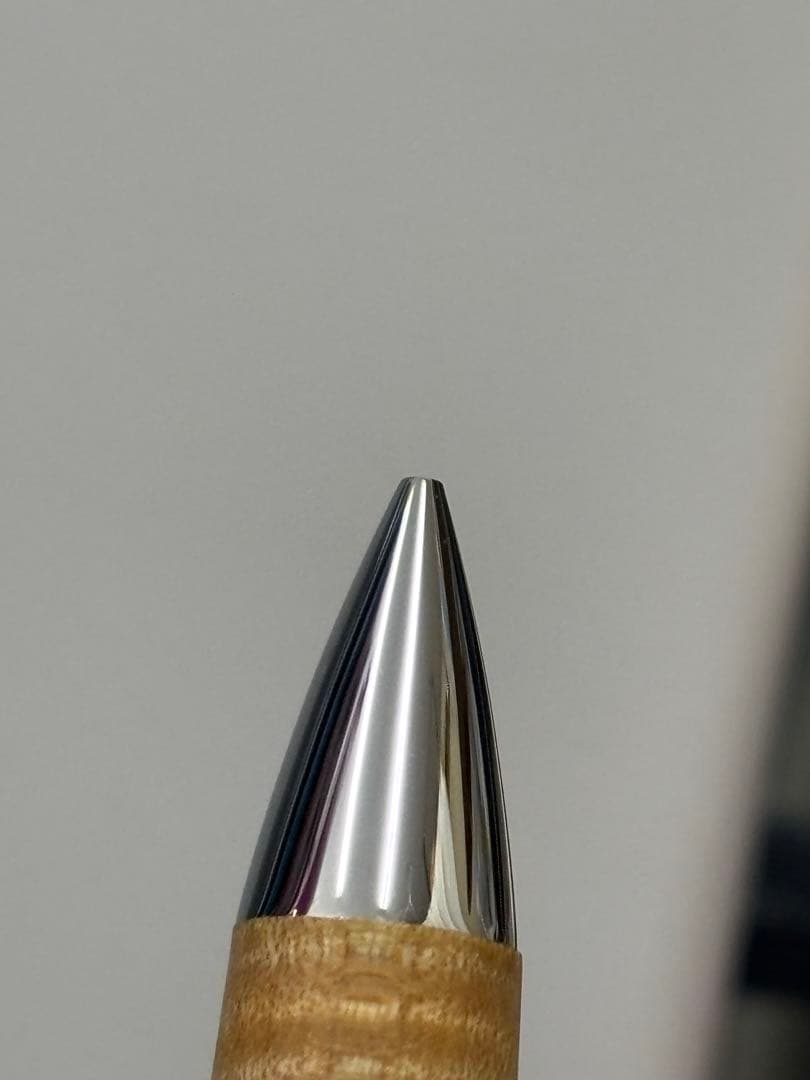 美品 工房楔 楓 ちぢみ杢 0.5 シャープペンシル 固定式口金付き