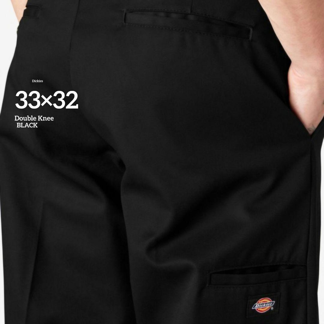33×32【新品・未使用】ディッキーズ　ダブルニー　85283　・BLACK・