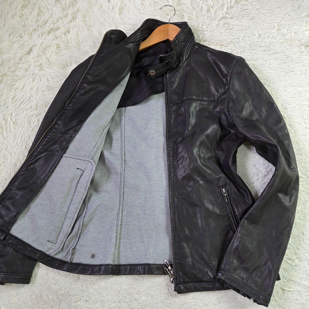 美品 5351POURLESHOMMES ライダースジャケット 羊革 サイズM