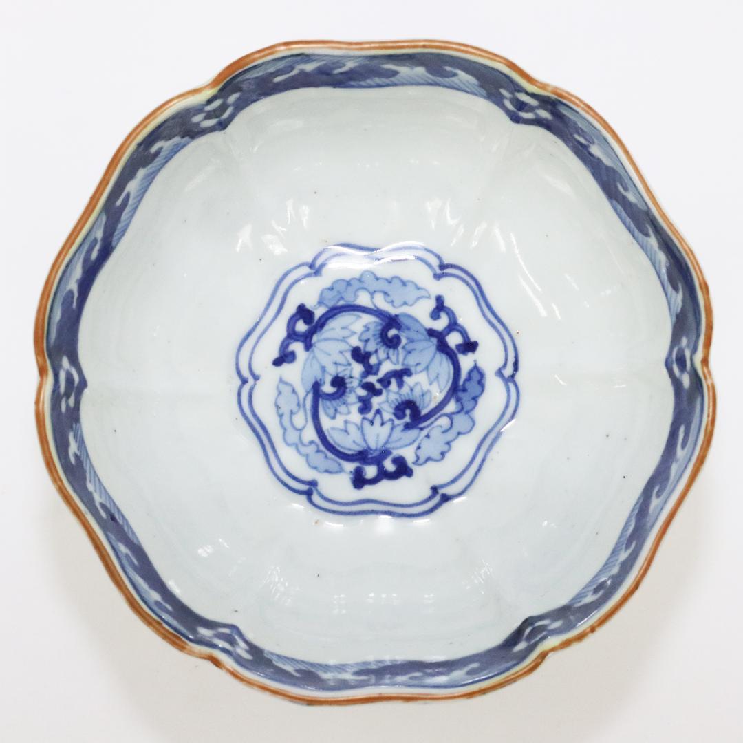 古伊万里　小鉢　染付 金彩　5客