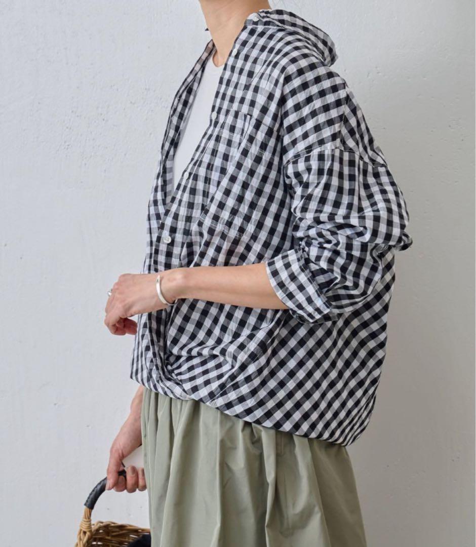 【23SS美品】BEARDSLEY ギンガムワッシャーオーバーシャツ チェック