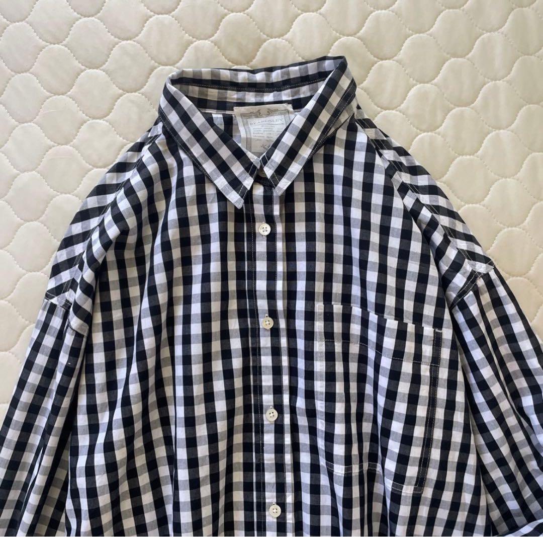 【23SS美品】BEARDSLEY ギンガムワッシャーオーバーシャツ チェック