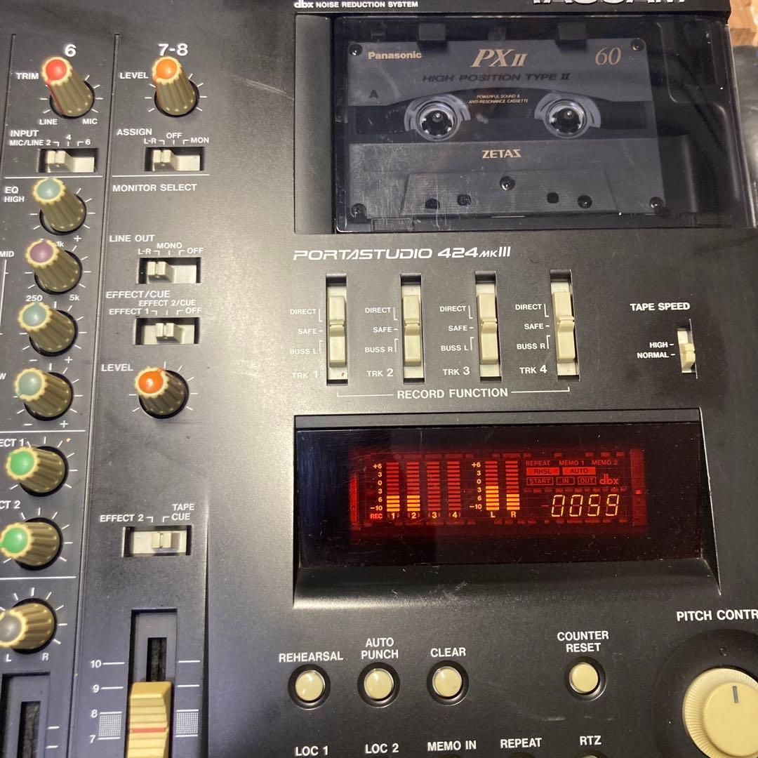 動作確認済TASCAM 424 MKIII 新品テープ10本付属　カセットMTR