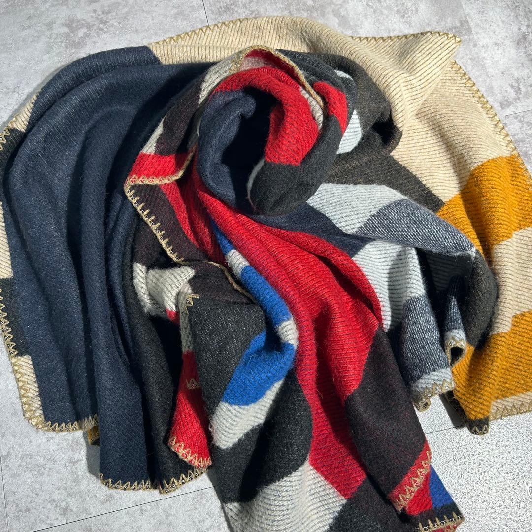 Burberry ウールブランケットショール ケープ ポンチョ