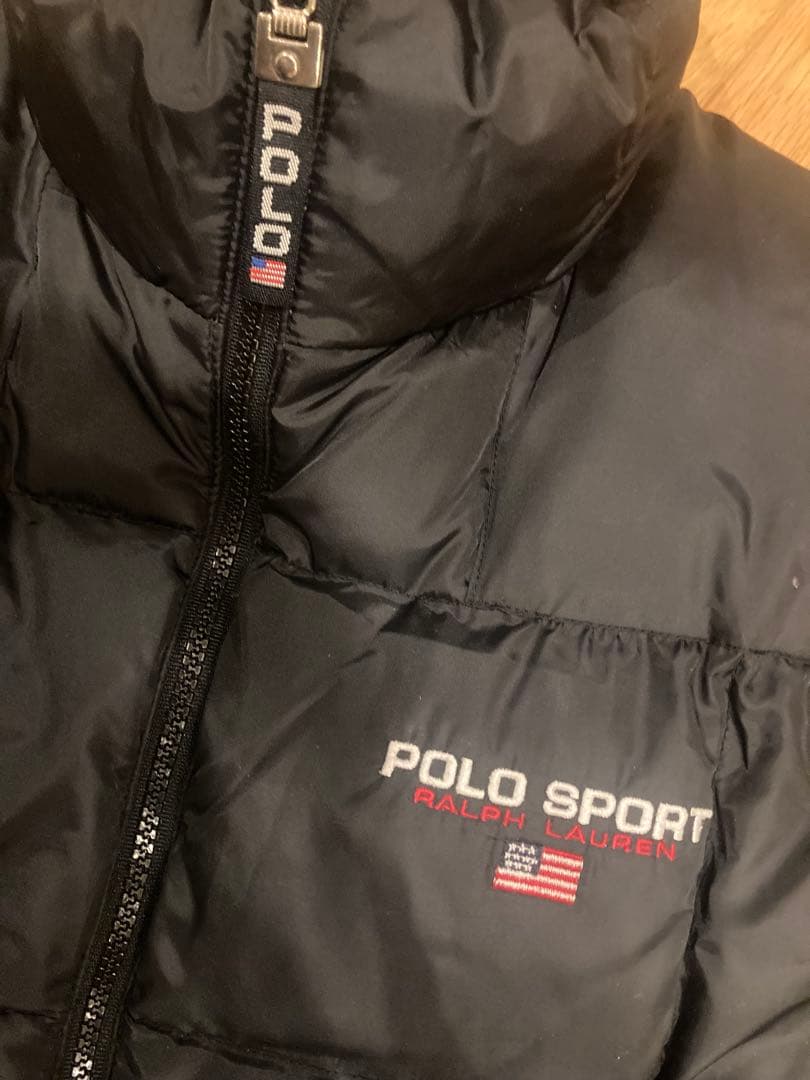 Polo Sport ブラック ダウンベスト L
