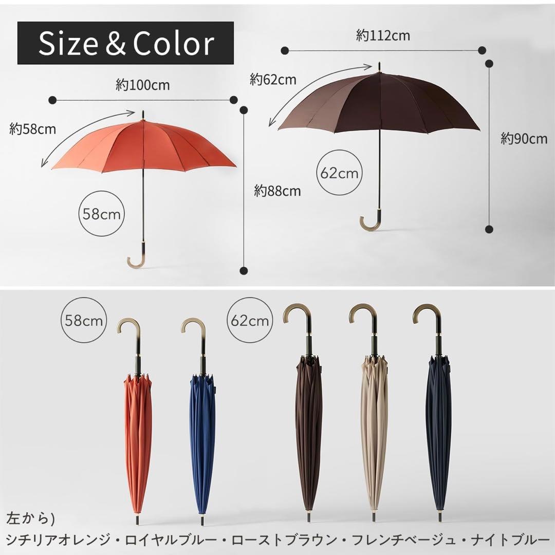 マーナ Shupattoアンブレラ Plus 58cm シュパット 傘　オレンジ