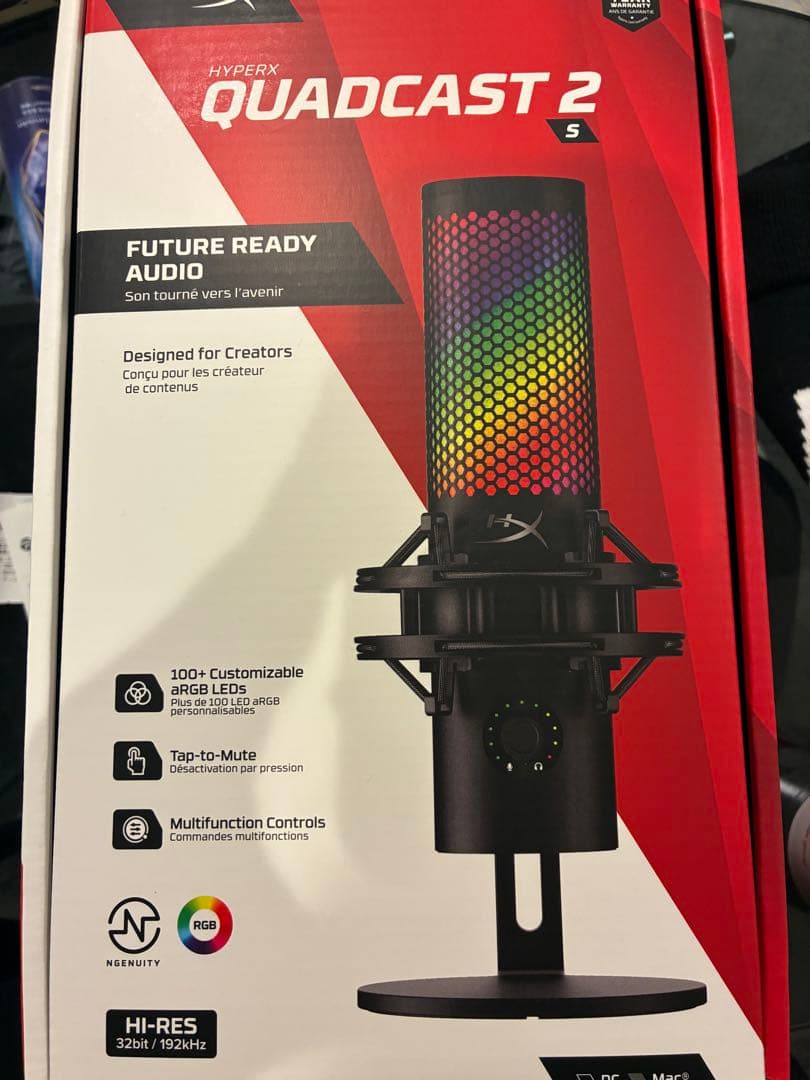HyperX QuadCast 2 S USBコンデンサーマイク ゲーム実況