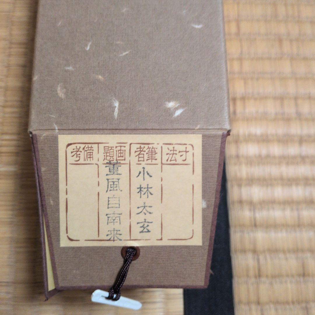 菫風自南来 掛軸 小林太玄 木箱、外箱付き