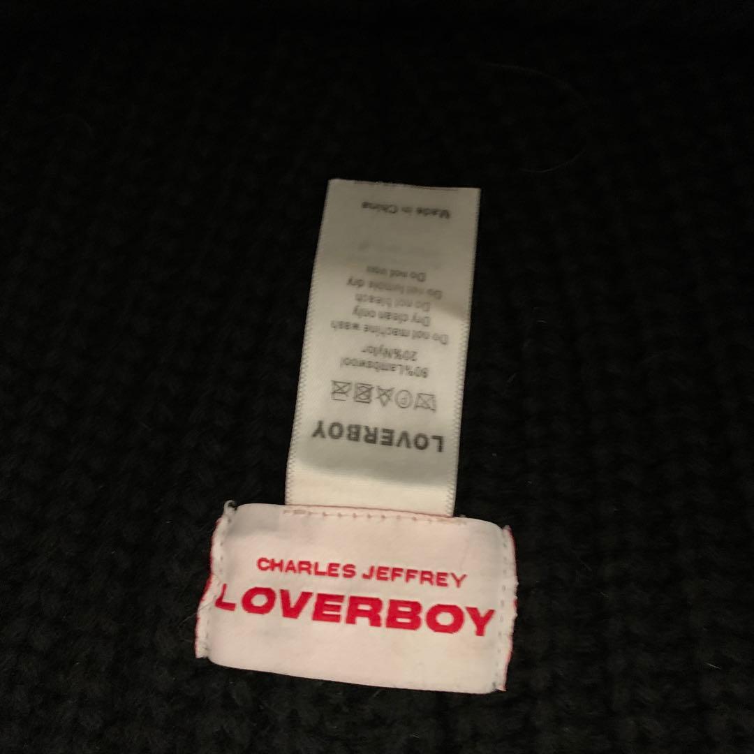 LOVERBOY 猫耳ニット帽 黒　CHARLES JEFFREY