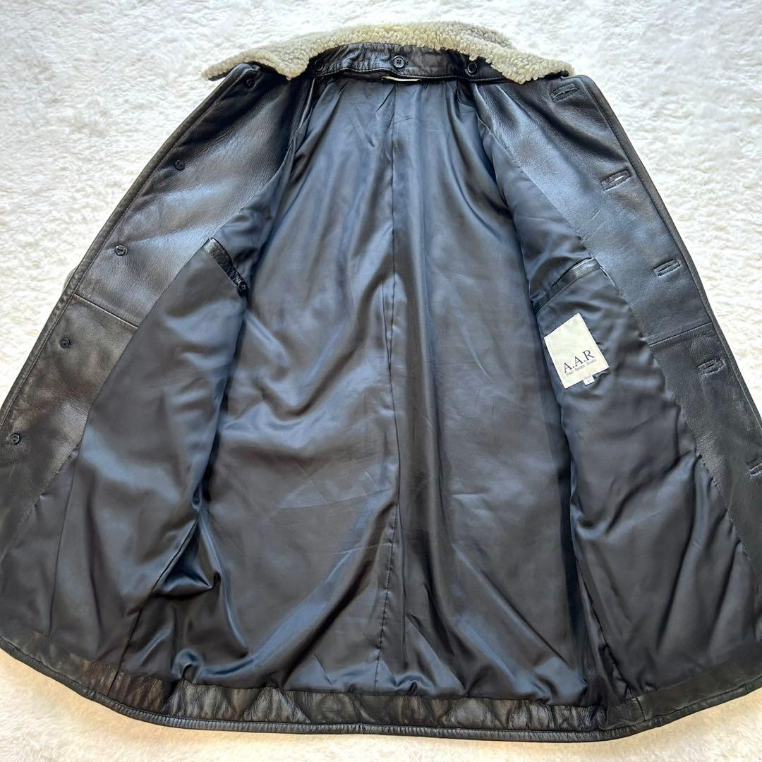 【希少】Yohji Yamamoto 襟ムートン ラムレザー ダイヤキルトコート