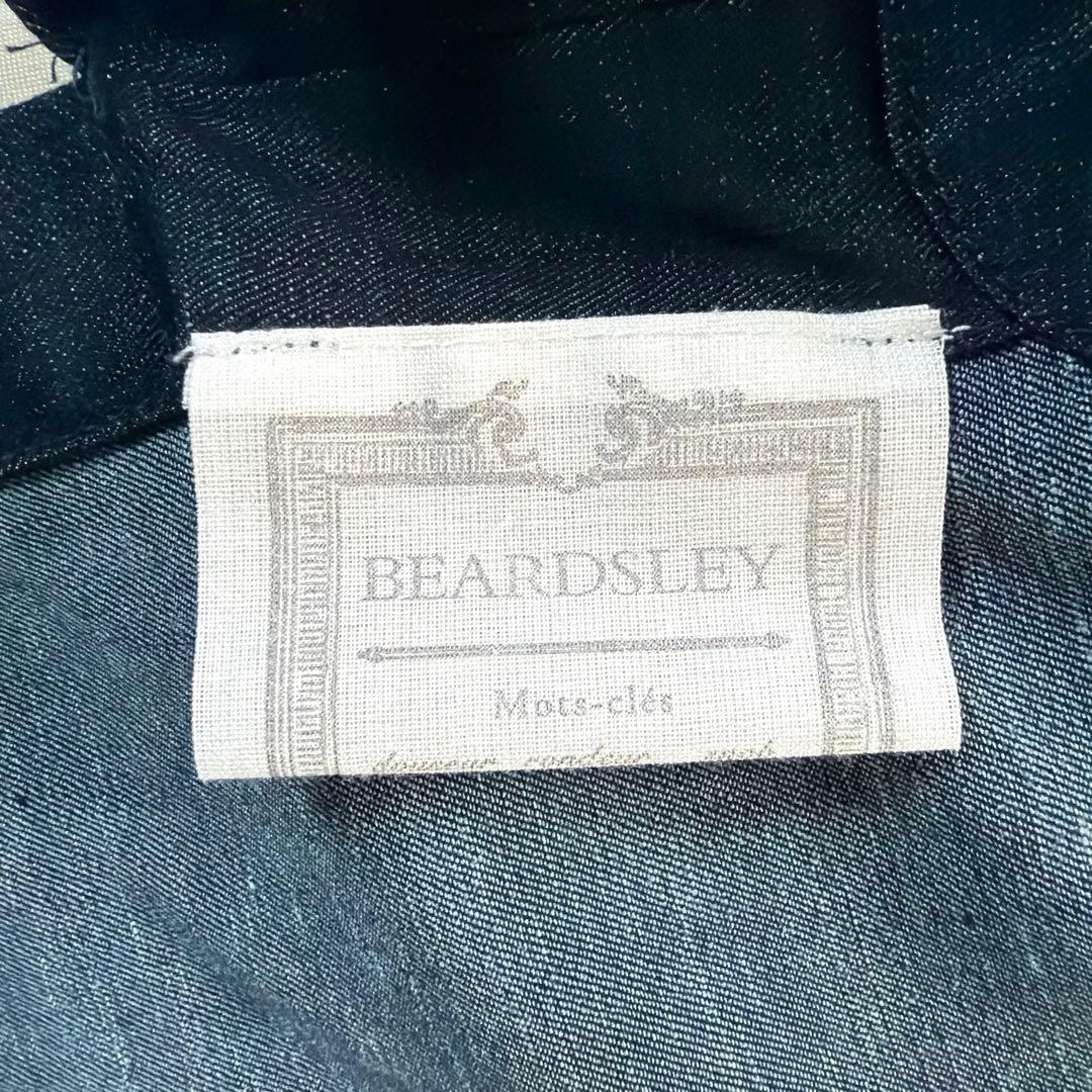 【美品】BEARDSLEY ショートベスト　インディゴブルー　デニム素材ジレ
