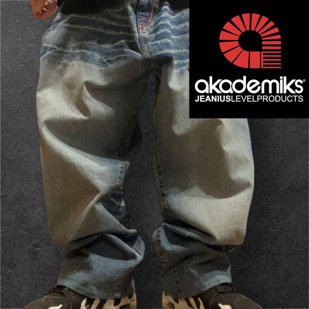 遊覧船 y2k\"akademiks \"鬼ヒゲハチノスW40 極太デニム