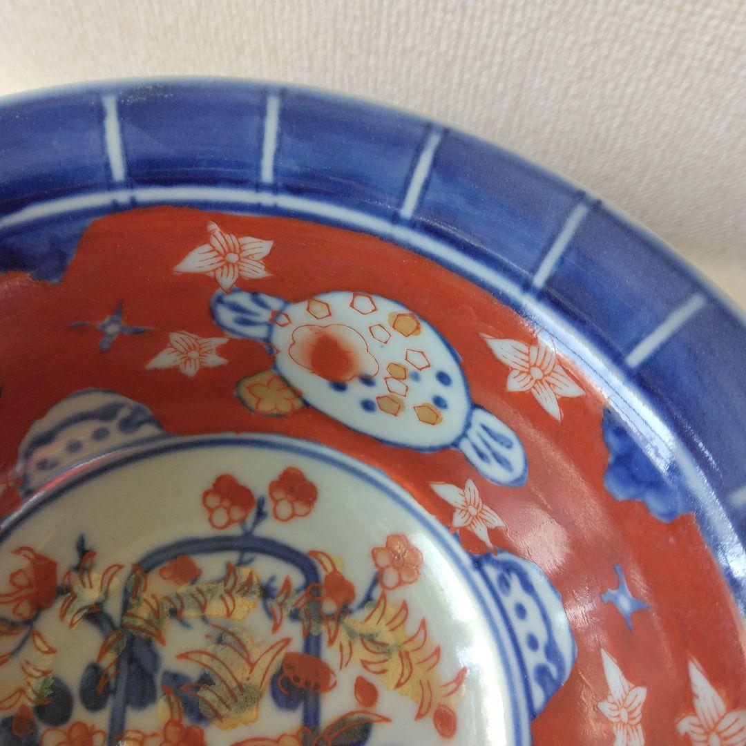古伊万里 色絵 盃洗 色絵 高杯 花器 鉢 アンティーク 骨董品 飾り鉢