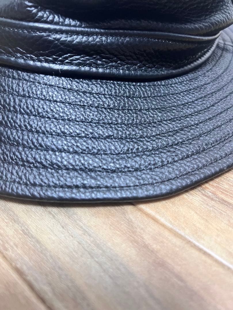 超希少　AIME LEON DORE シボ革レザー　サファリハット　バケハ　黒