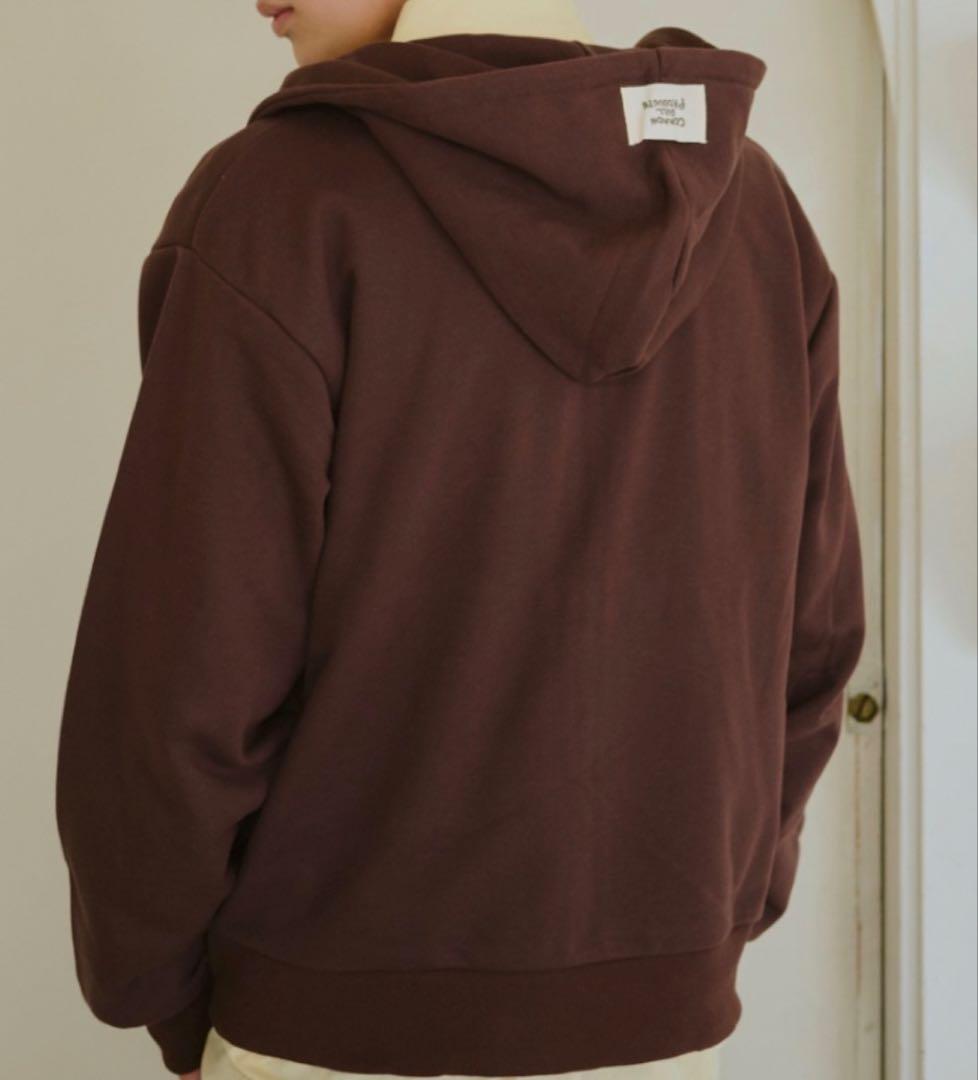 common gull products. ダブルジップパーカー ブラウン