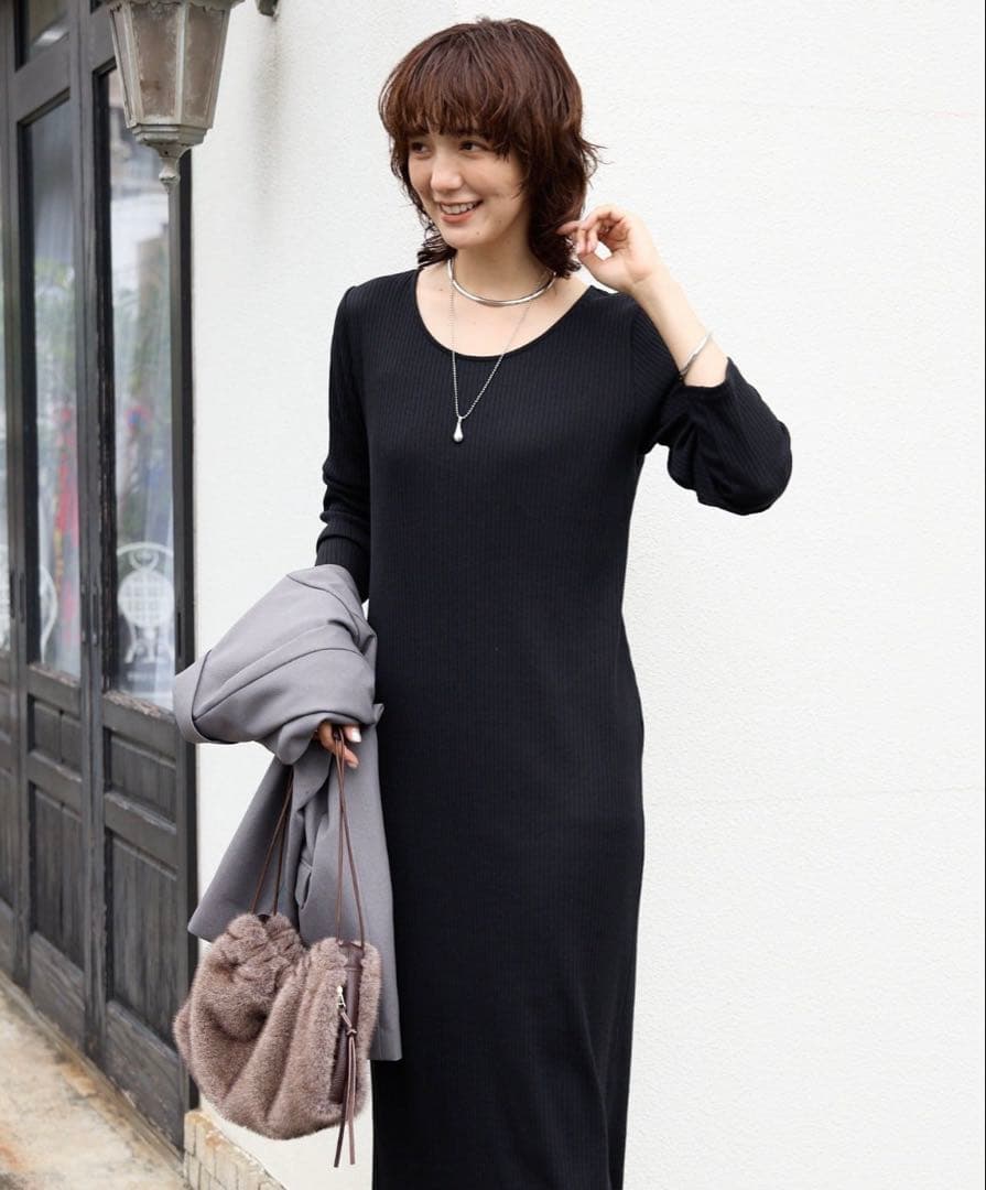 RIVE DROITE 2way リブロングワンピース