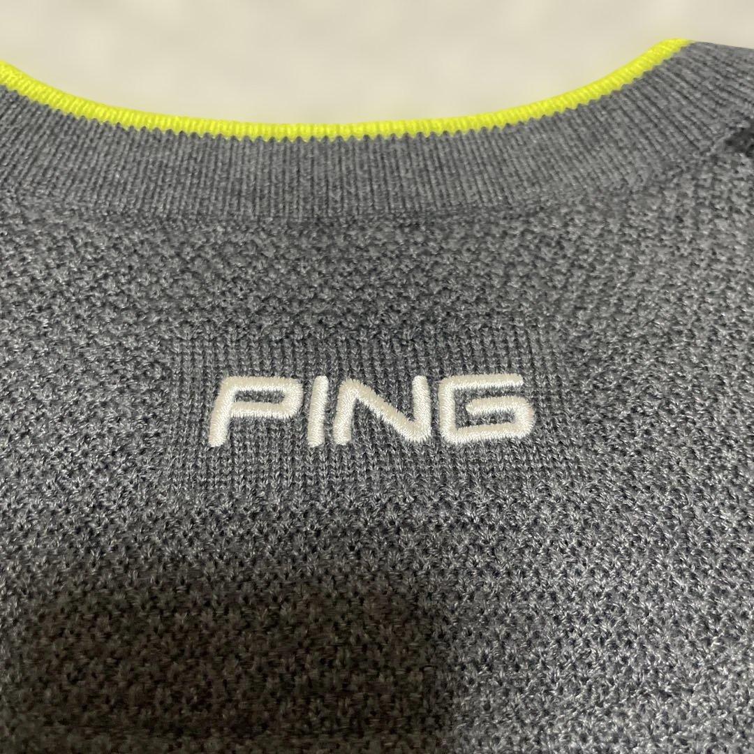 美品 PING ピン ゴルフ ニットセーター クルーネックLL