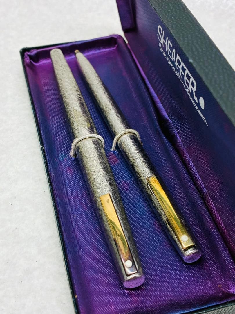 SHEAFFER シェーファー 70年代傑作 鎚目 万年筆 14k ボールペン