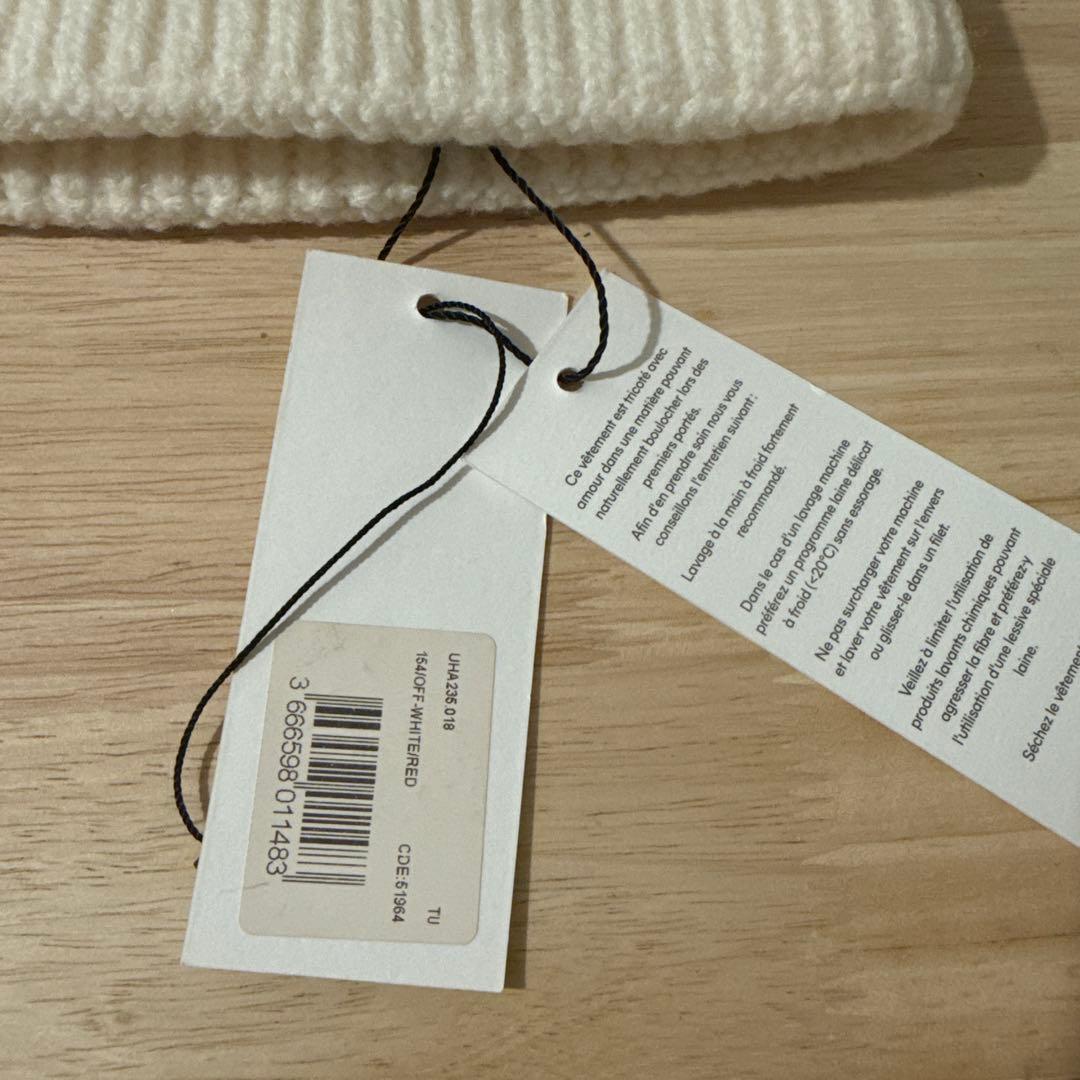 【美品】AmiParis ニット帽　ホワイト