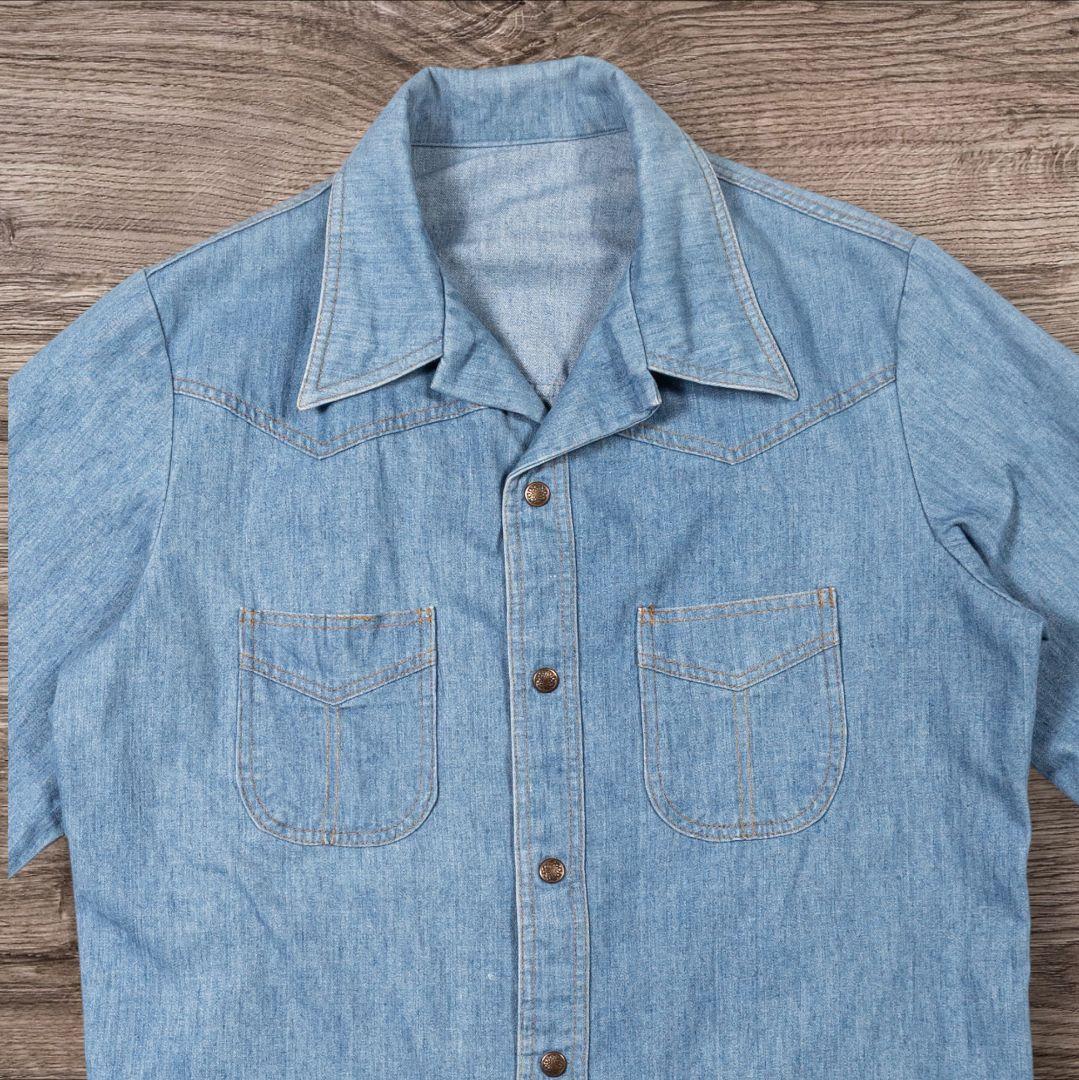 ✸70's✸sears✸デニムシャツ✸シャツジャケット✸スナップボタン✸