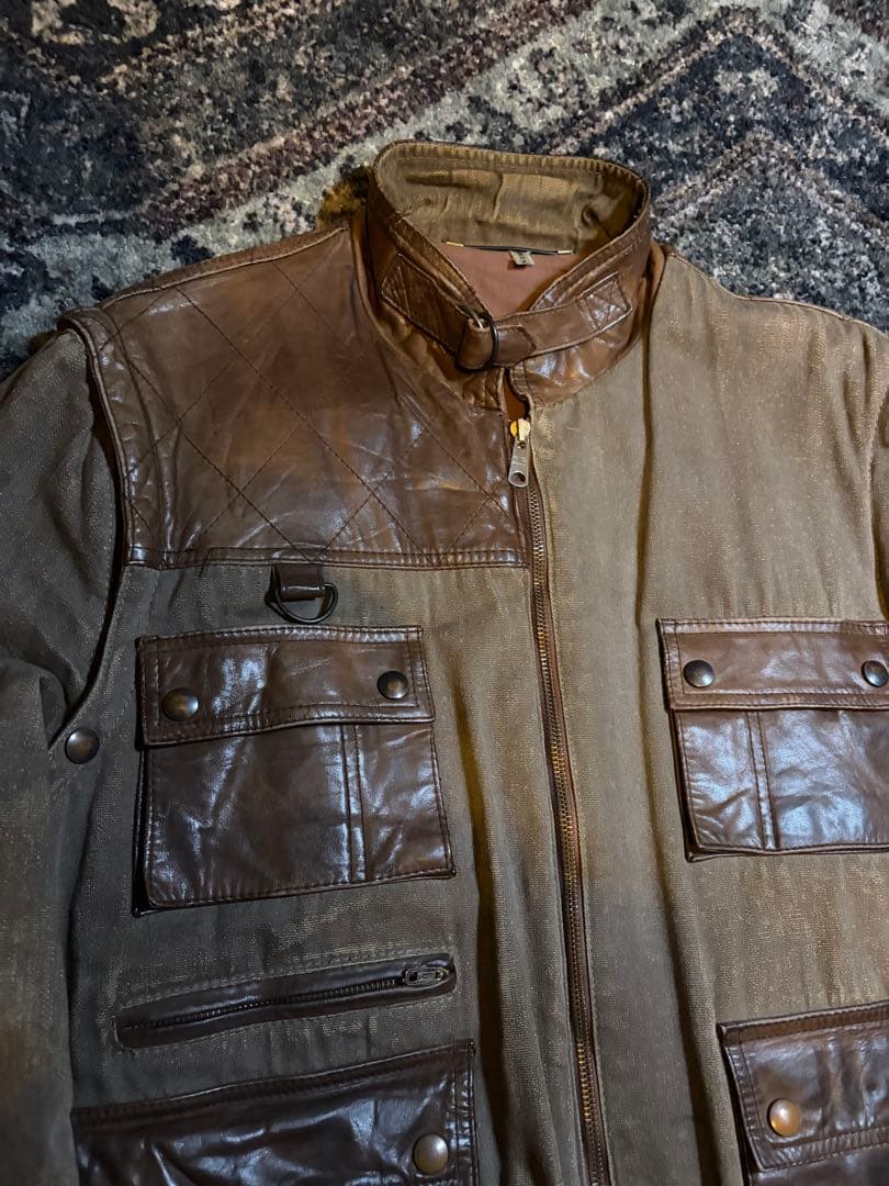 古着 70s~80s ハンティングレザージャケット ユーロヴィンテージ C&A