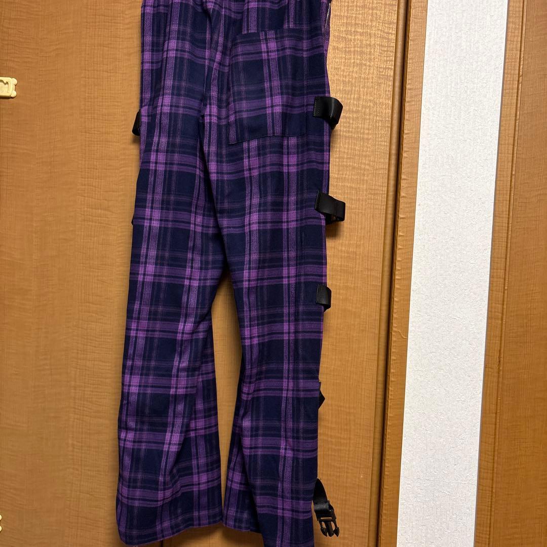 REFLEM レフレム ベルト付きサイドZIPパンツ パープル