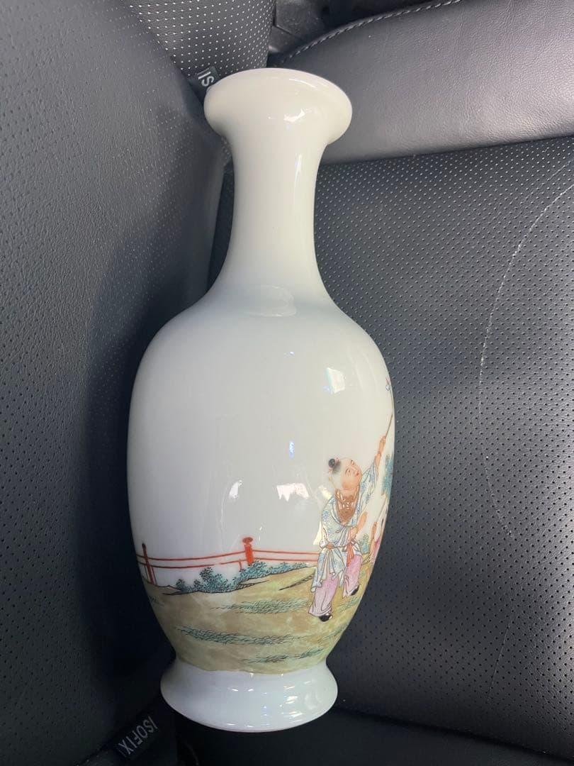 中国美術　陶磁器 花瓶 手描き 絵柄