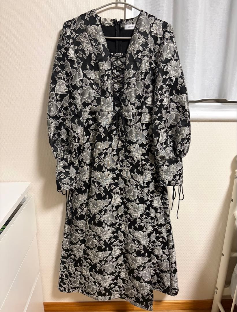 ワンピース melt the lady long jacquard dress