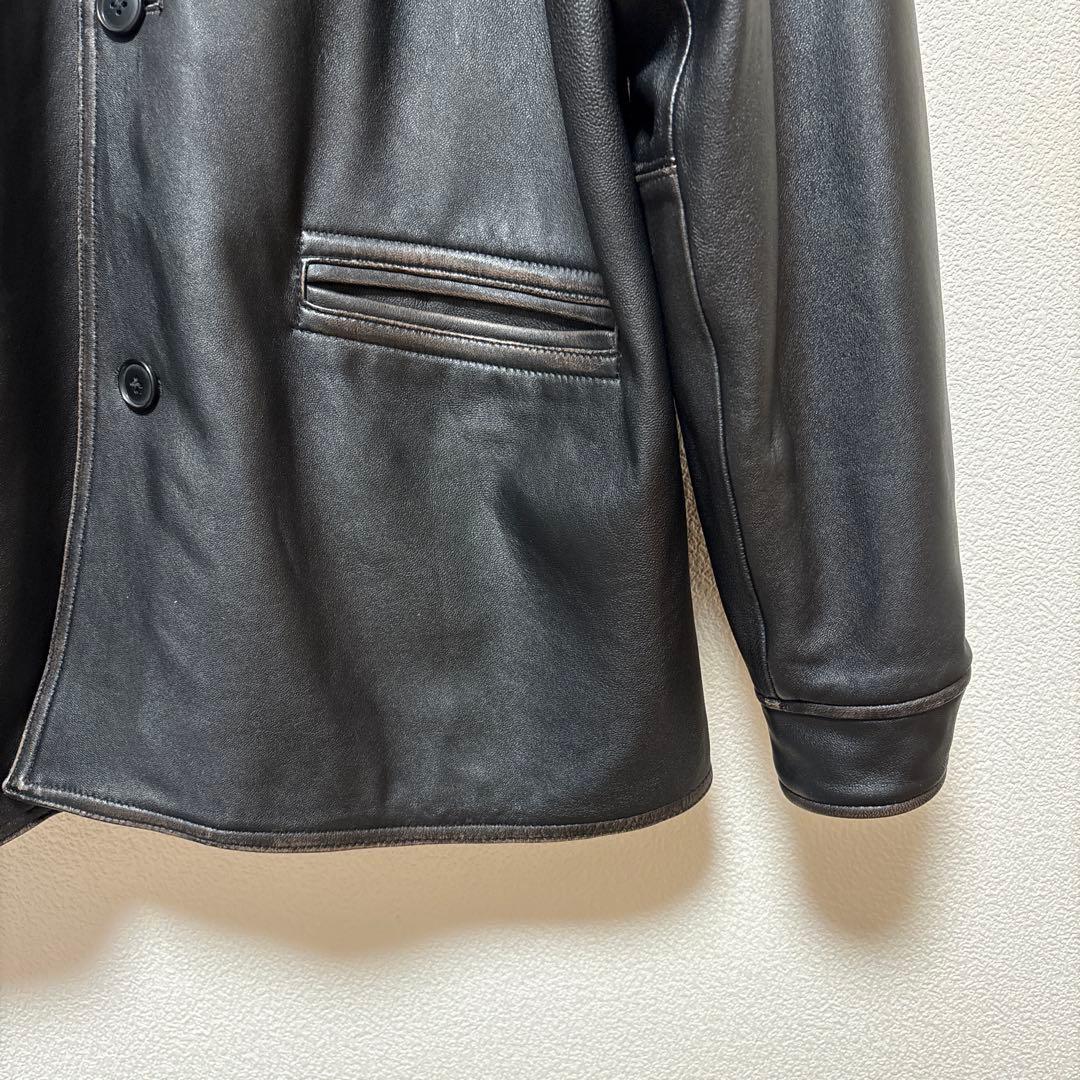 BEAMS カーコート レザージャケット ラム ブラック ビームス