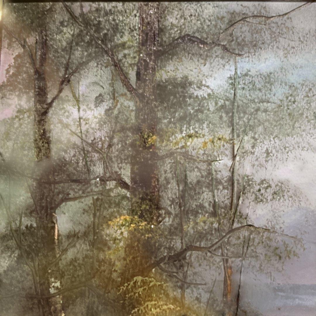 トラさん専用　T.Vcrich 油彩画 風景画　山と湖の風景 F-１０号