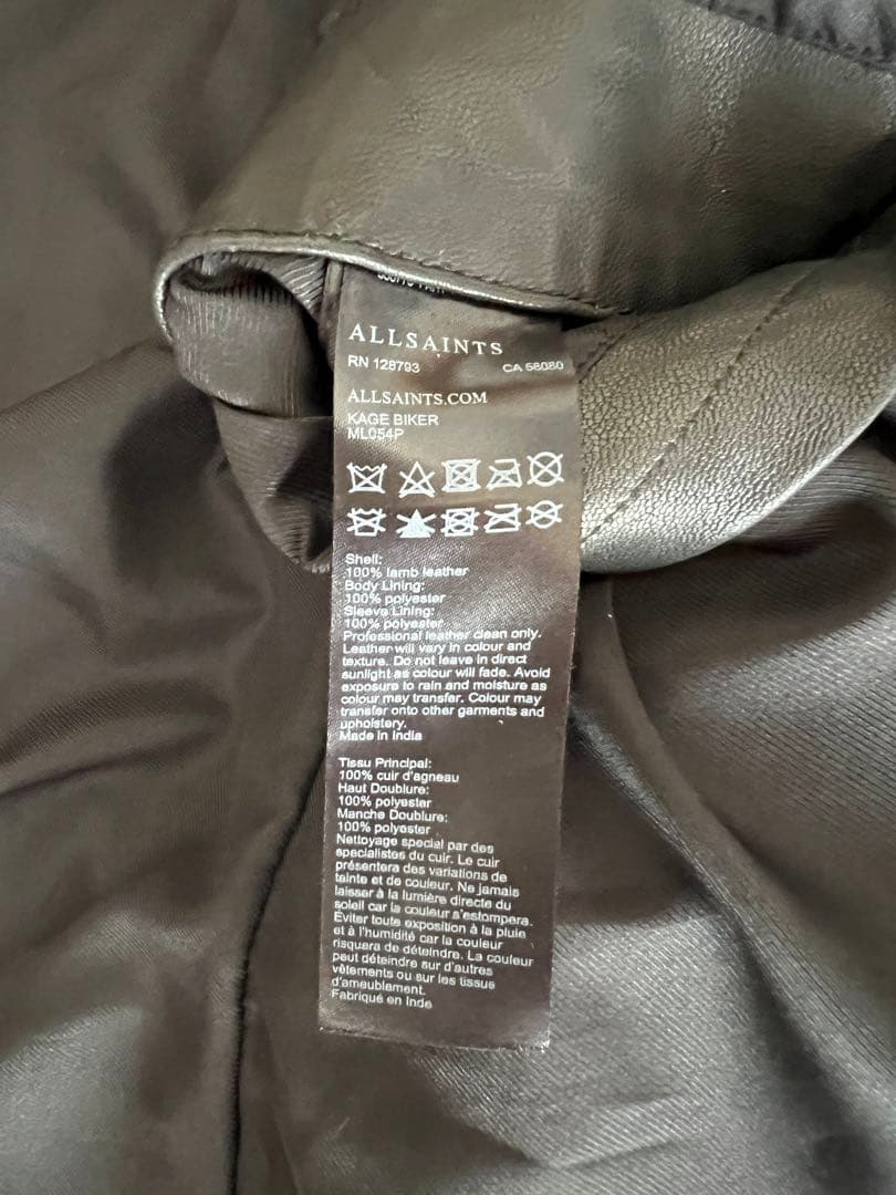 allsaints ライダースジャケット　本革
